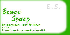 bence szusz business card